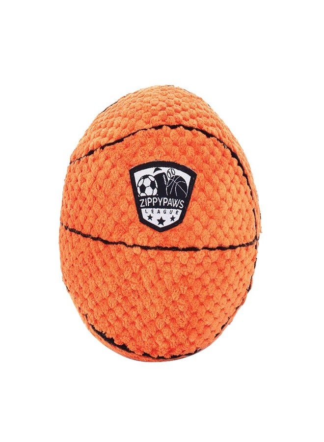 زيبي بوس ZippyPaws SportsBallz - ألعاب تصدر صوتاً للكلاب لإبقائها مشغولة، دمية قطيفة مرحة للكلاب الصغيرة والمتوسطة والكبيرة، لعبة جرو محشوة لطيفة، منتجات حيوانات أليفة، هدية لجميع السلالات، لعبة تفاعلية تصدر صوتاً - كرة سلة - Image 1